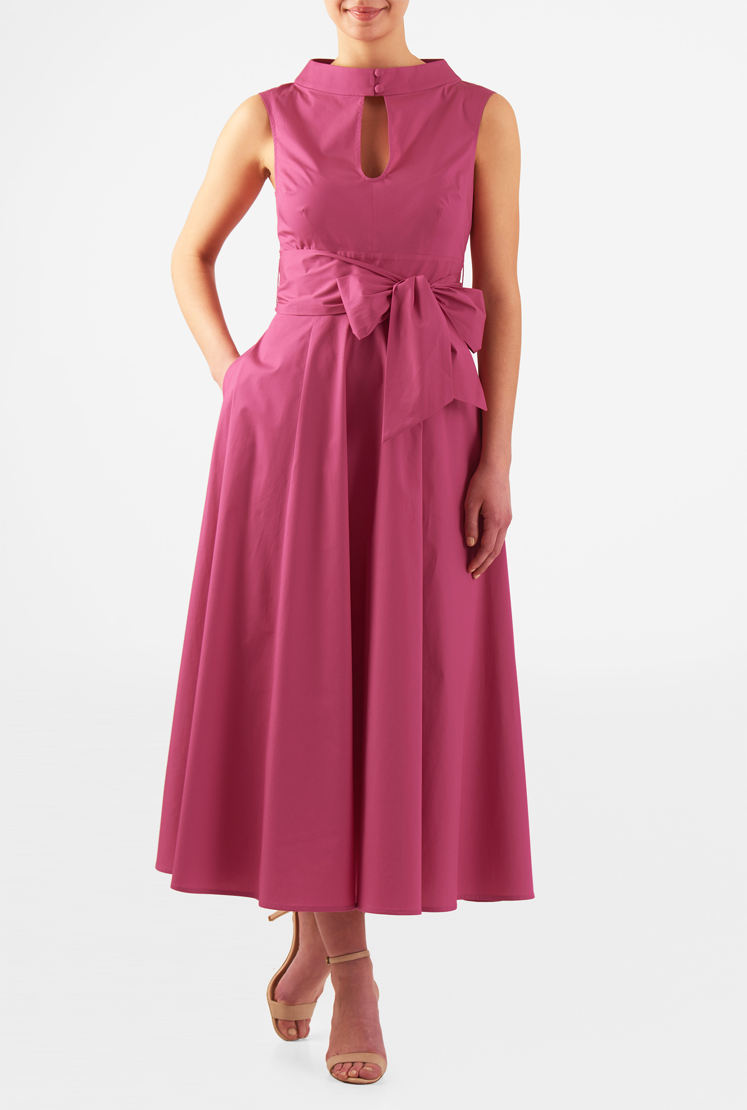 High Neck Stretch Dresses