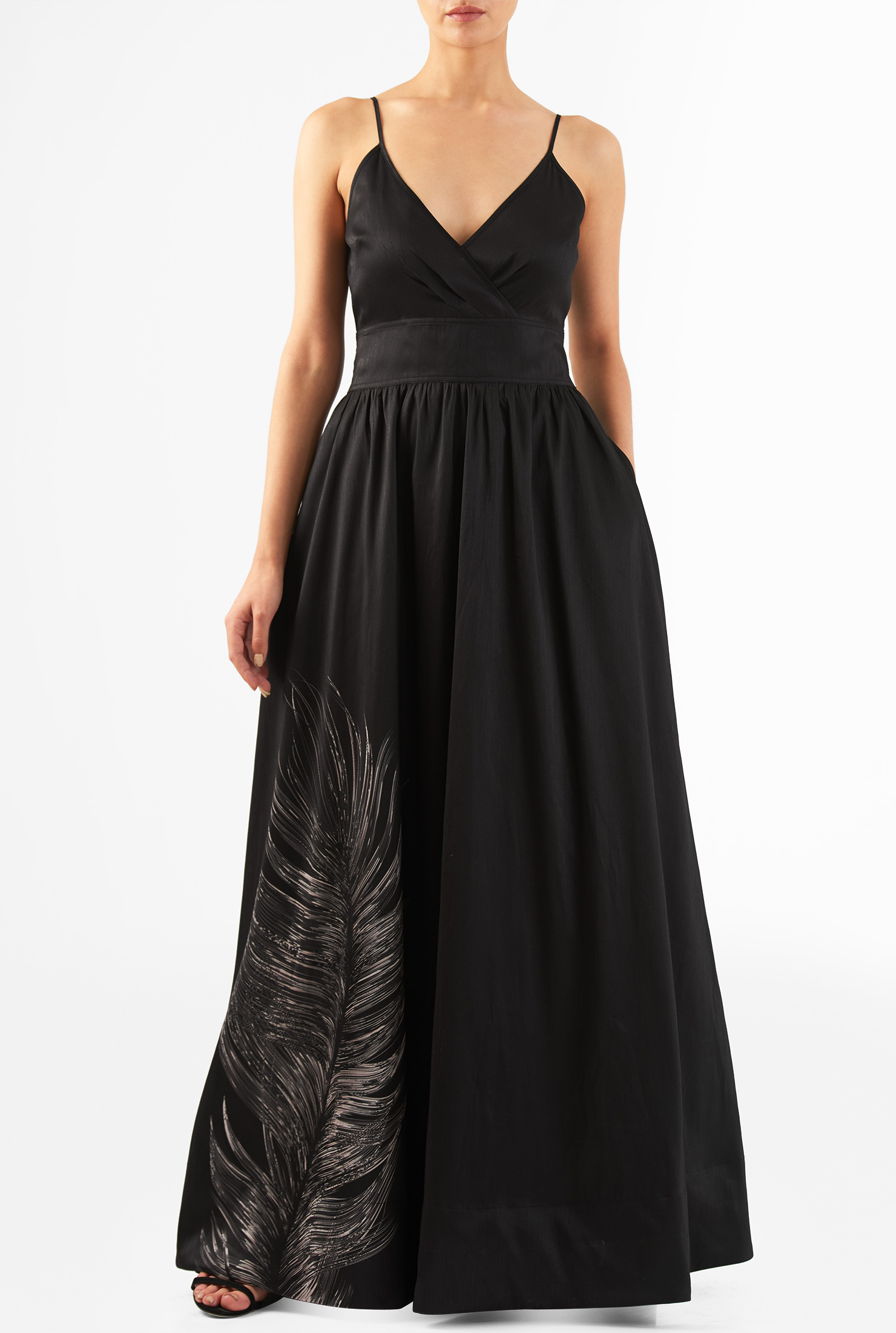 Empire Dress White Feather