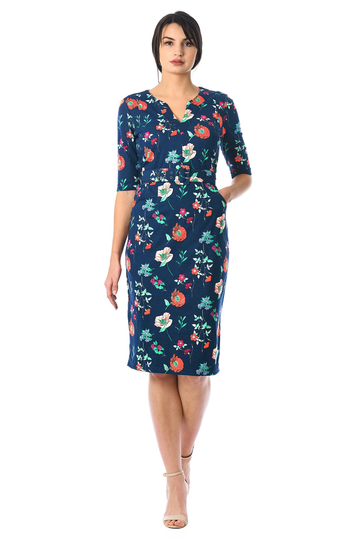 Below the Knee Sheath Dresses for Women