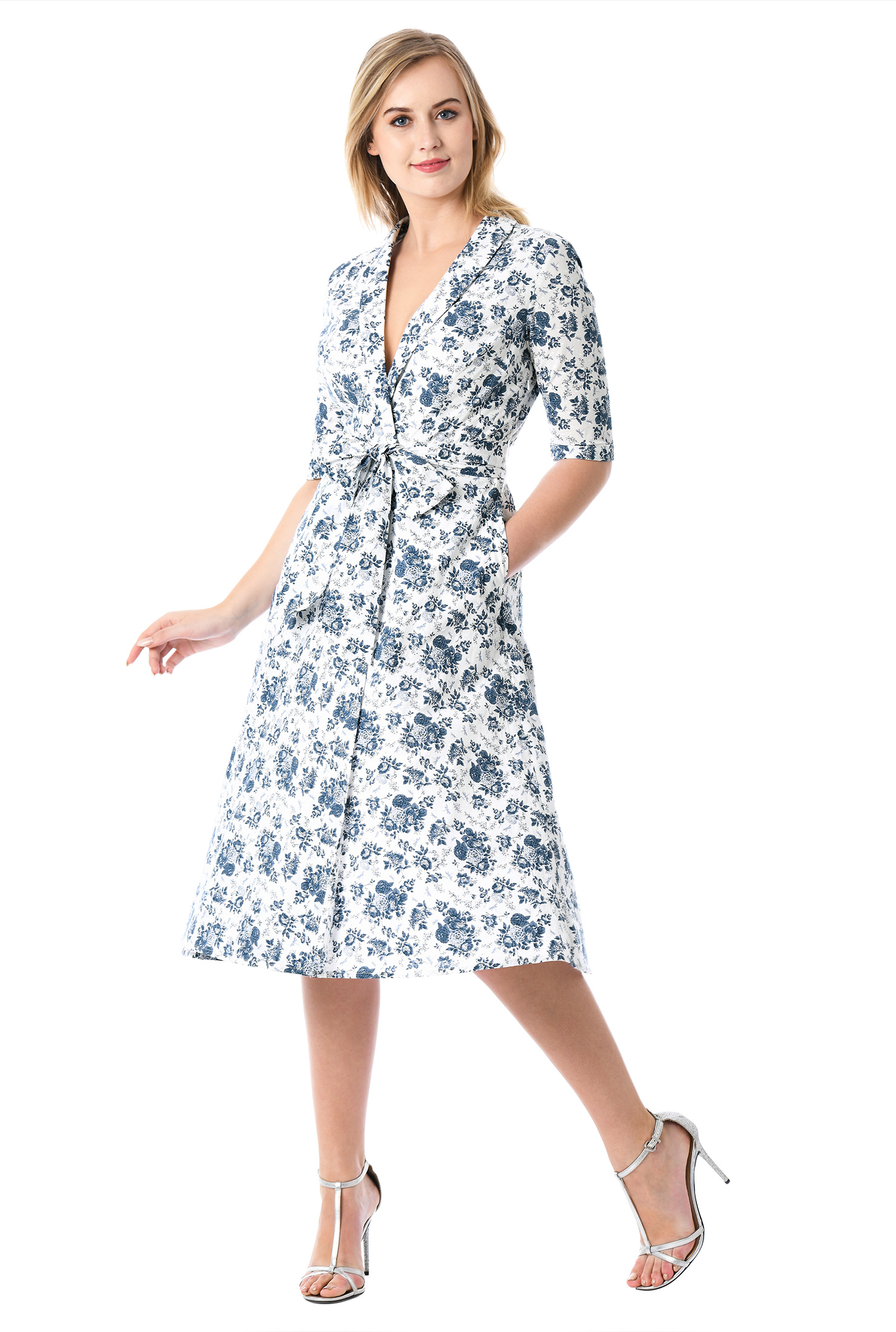 Shawl Collar Cocktail Dress