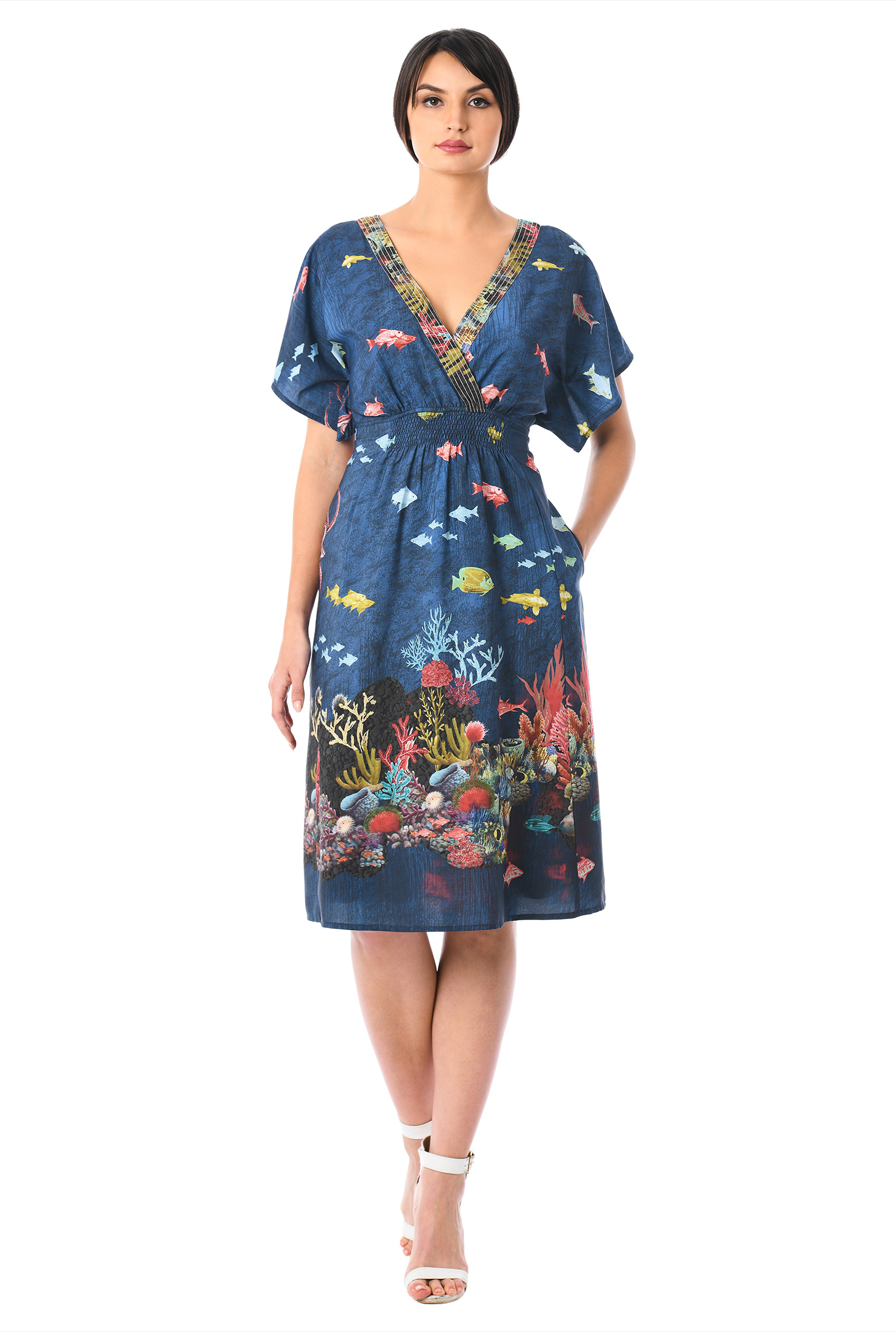 Coral Reef Print Evening Dresses