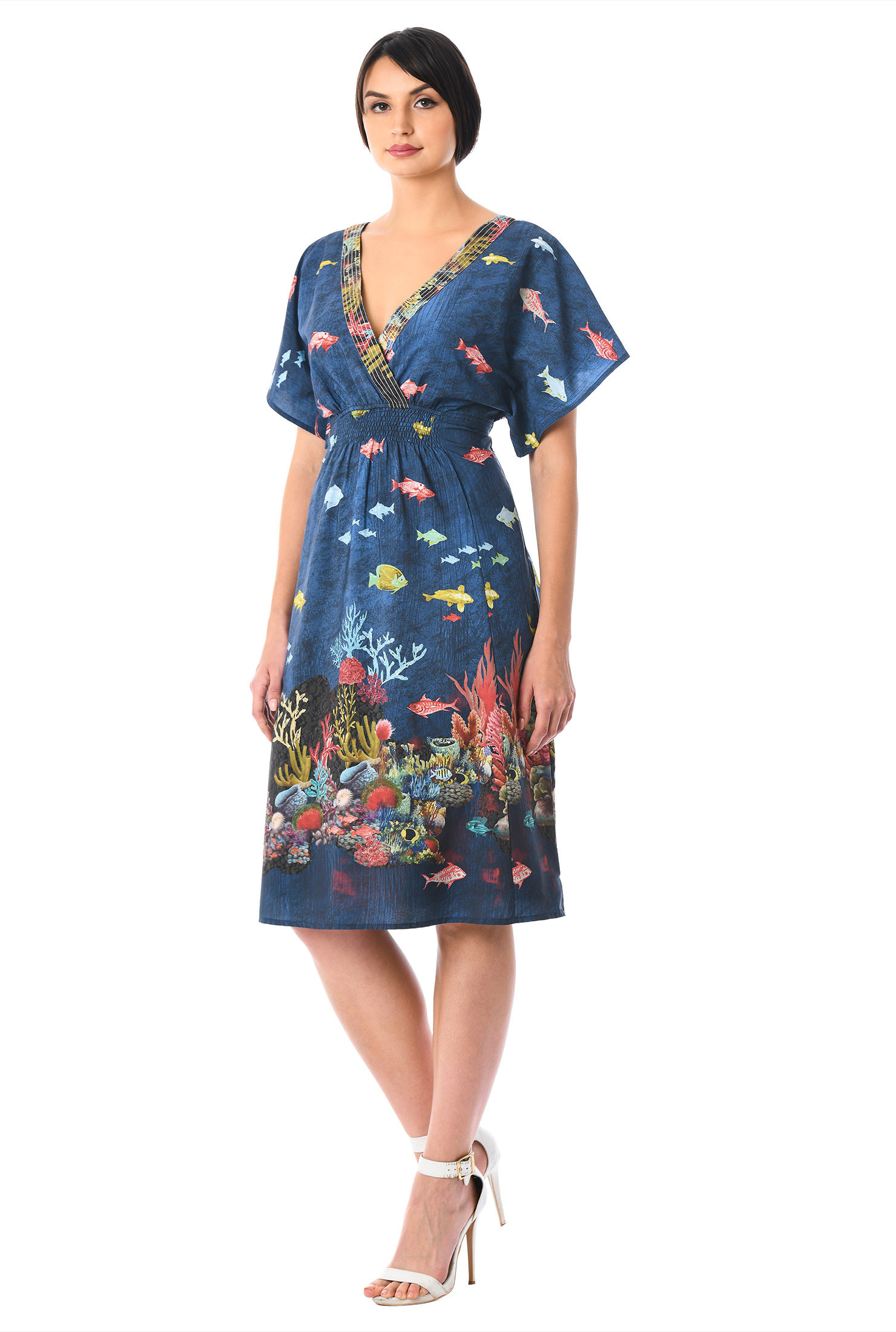 Coral Reef Print Evening Dresses