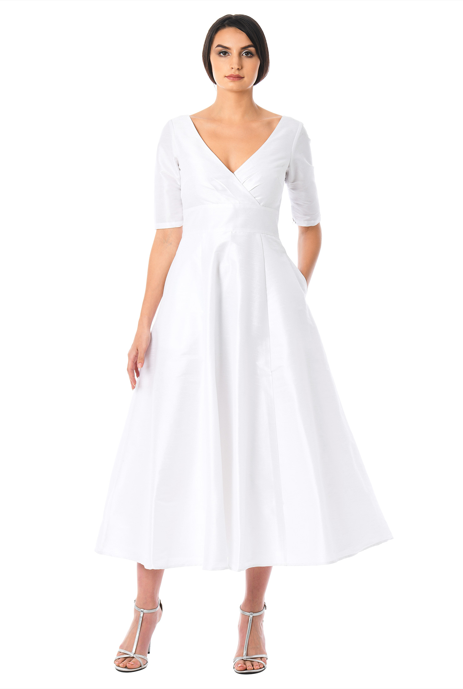 Empire Tea Length Dress