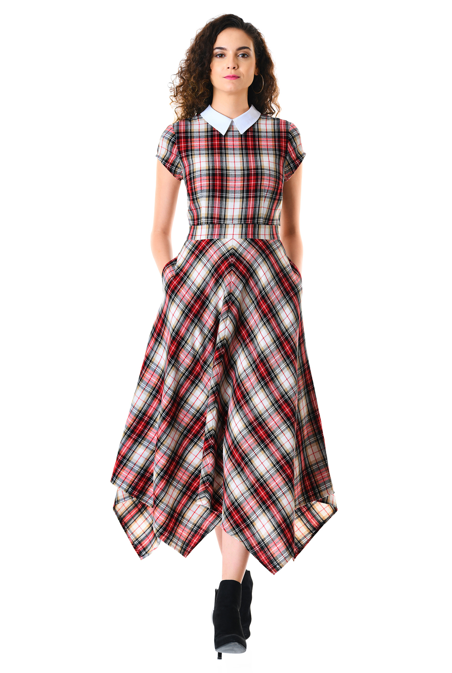 Cream Handkerchief Hem Dress