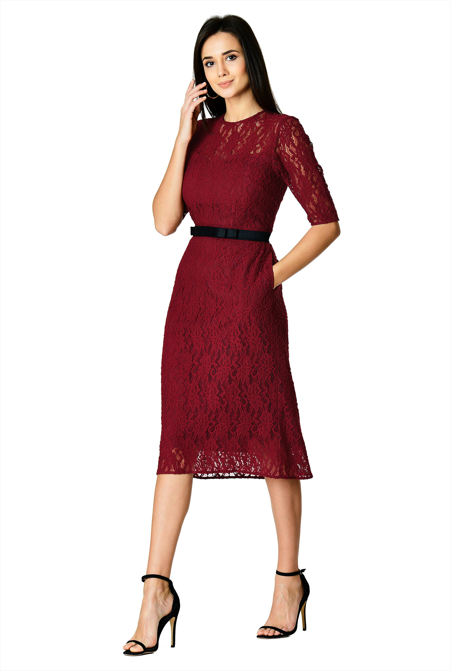 Calf Length Sheath Dress